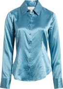 Reformation Raya Silk Button-Up Shirt