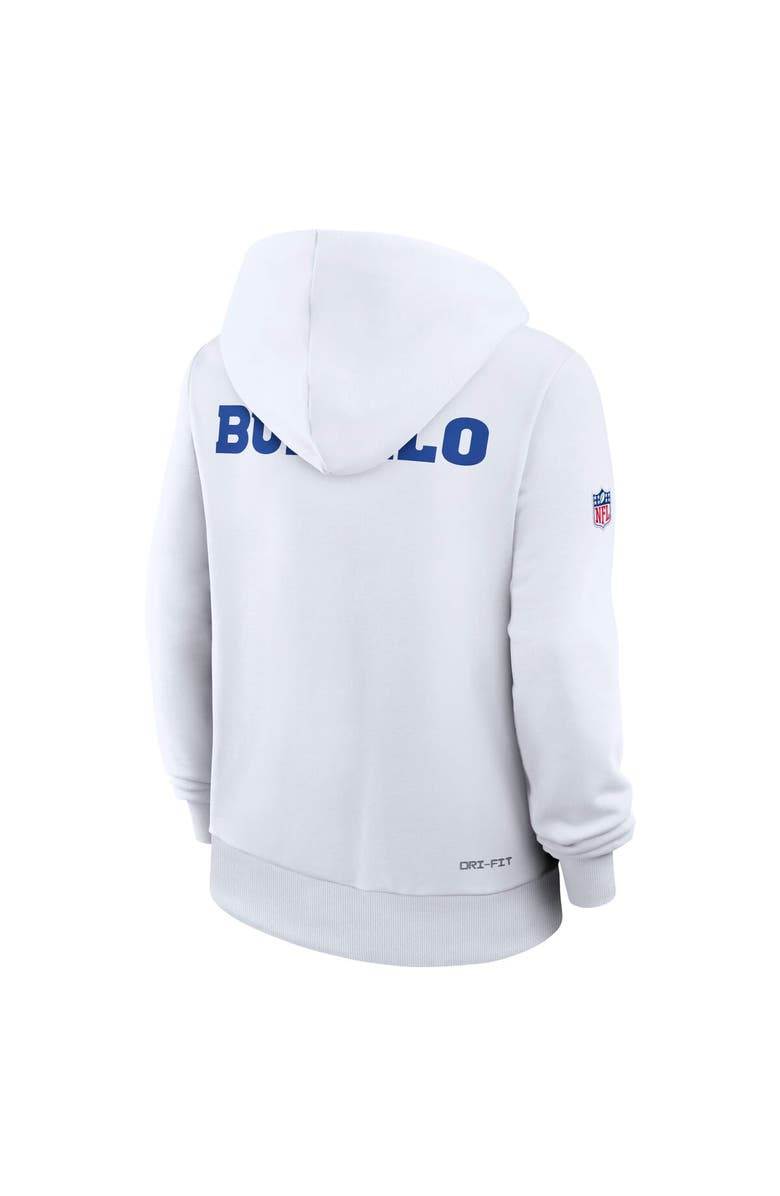Nike Women's Nike White Buffalo Bills 2025 Rivalries Collection Standard Issue Sideline Dri-FIT Hoodie, Alternate, color, White