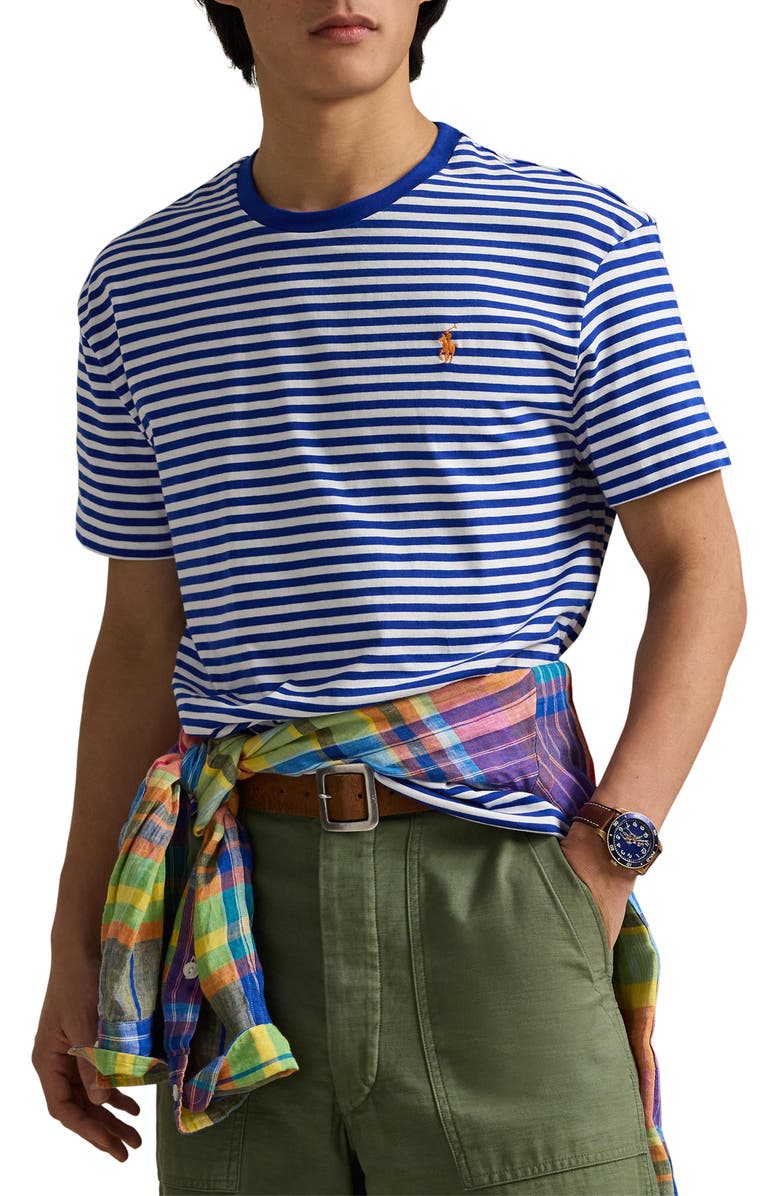 Polo Ralph Lauren Stripe Cotton Jersey T-Shirt, Main, color, 