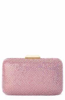 Olga Berg Ronny Crystal Mesh Frame Clutch