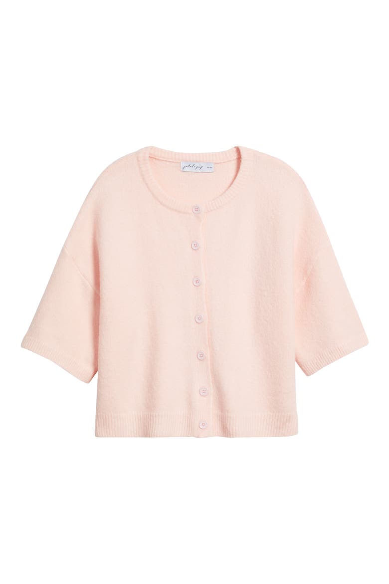 Lilith Elbow Sleeve Cardigan, Alternate, color, PINK