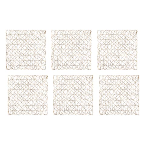 Woven Paper Square Placemat Set/6, 16x16"