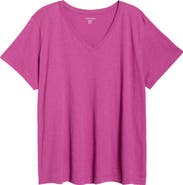 Eileen Fisher Easy Organic Cotton V-Neck T-Shirt