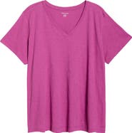 Eileen Fisher Easy Organic Cotton V-Neck T-Shirt