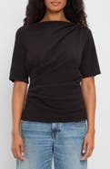 Michael Stars Andrea Asymmetrical Pleat T-Shirt