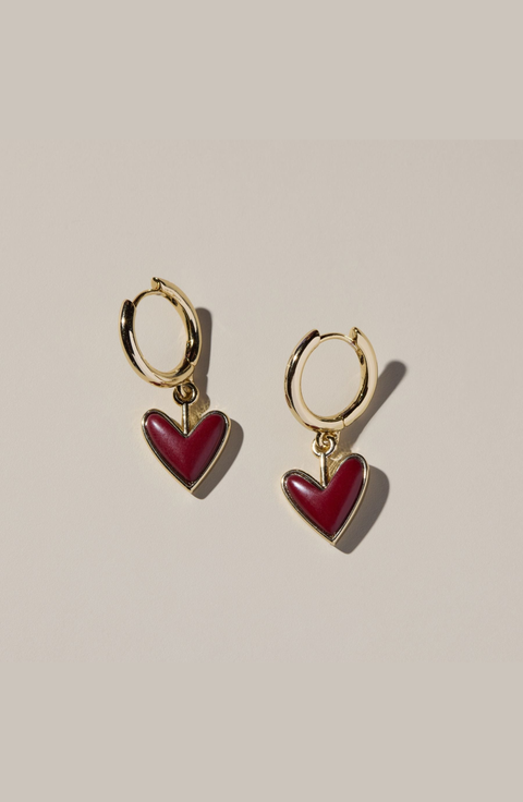 Sweetheart Huggie Earrings