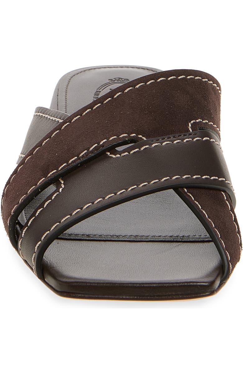 Tod's Slide Sandal, Alternate, color, Palissandro