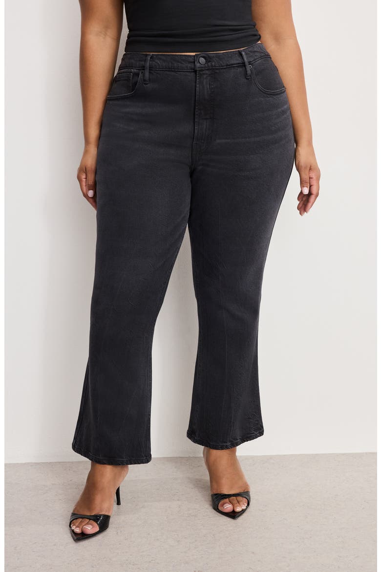 Soft Tech Good Flare Crop Jeans, Alternate, color, BLACK390