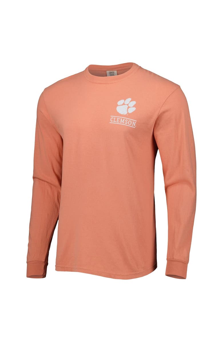IMAGE ONE Men's Orange Clemson Tigers Circle Campus Scene Long Sleeve T-Shirt, Alternate, color, Orange