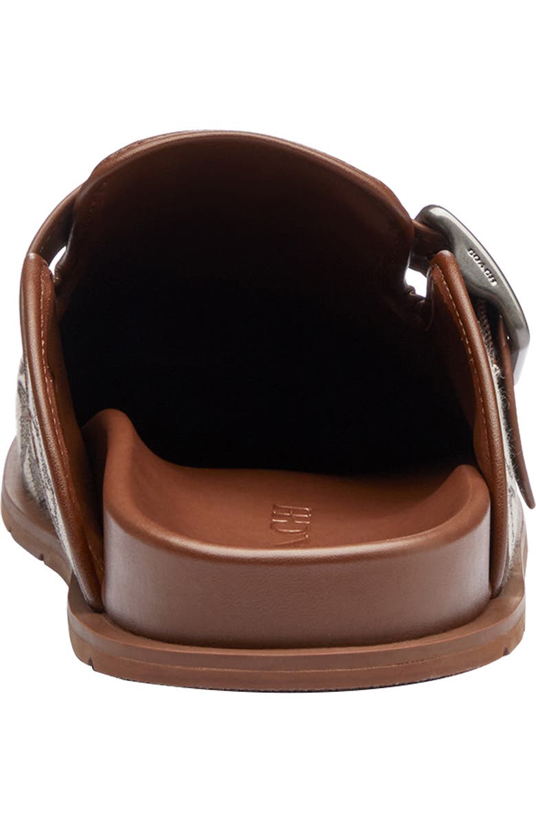 COACH Signature Jacquard Buckle Clog, Alternate, color, Oak/ Vintage Brown