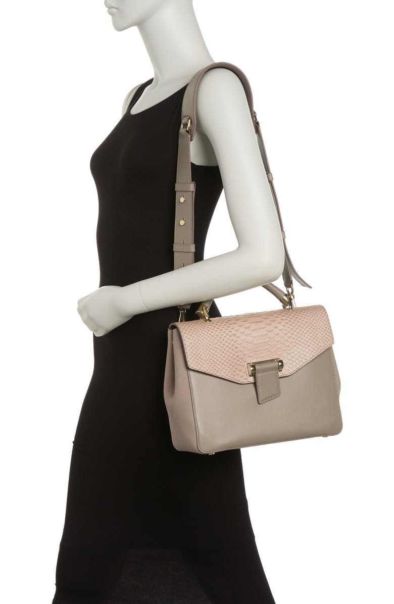 TUMI Brooke Snake Embossed Crossbody, Alternate, color,