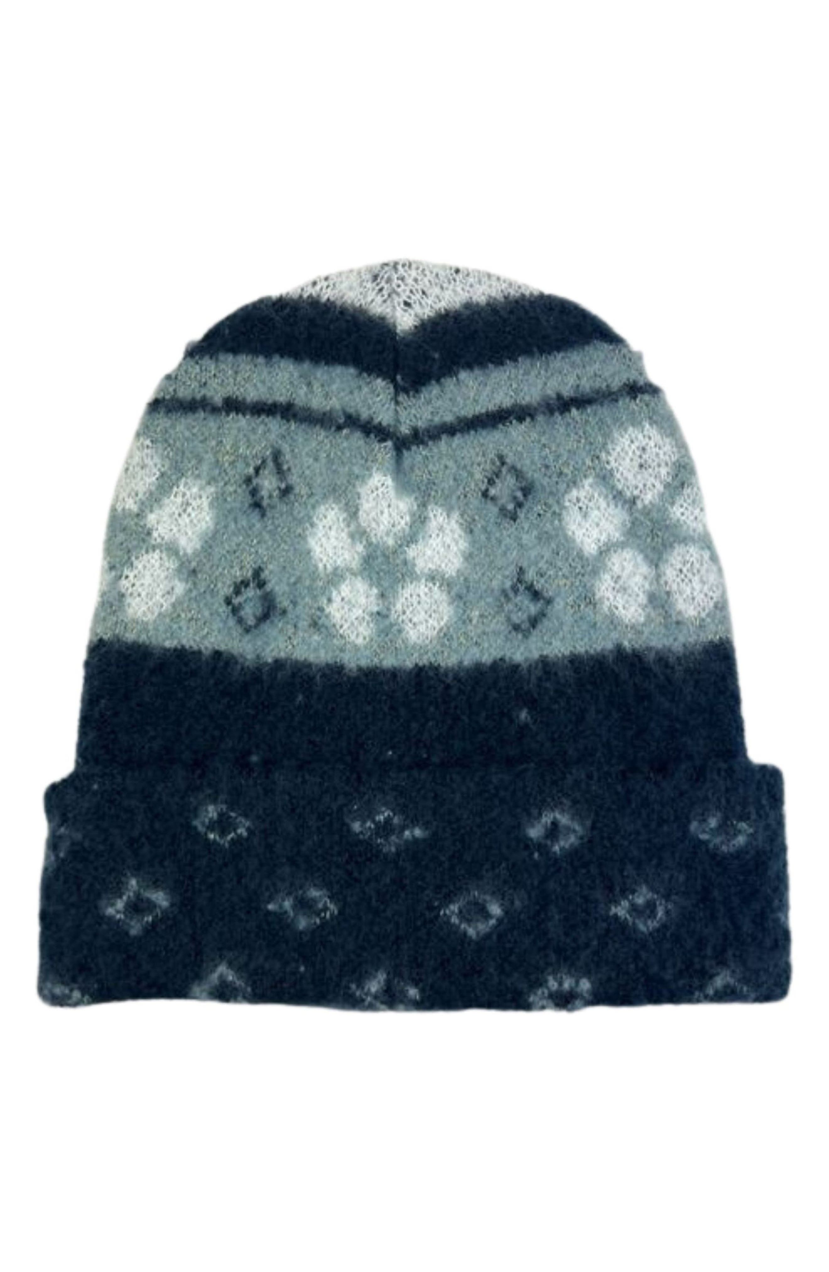 MARCUS ADLER Floral Cuffed Knit Beanie