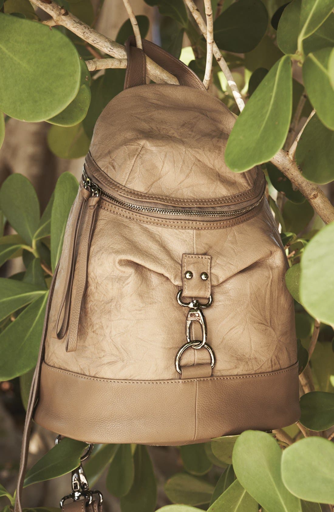 POVERTY FLATS by rian Faux Leather Backpack, Alternate, color, 