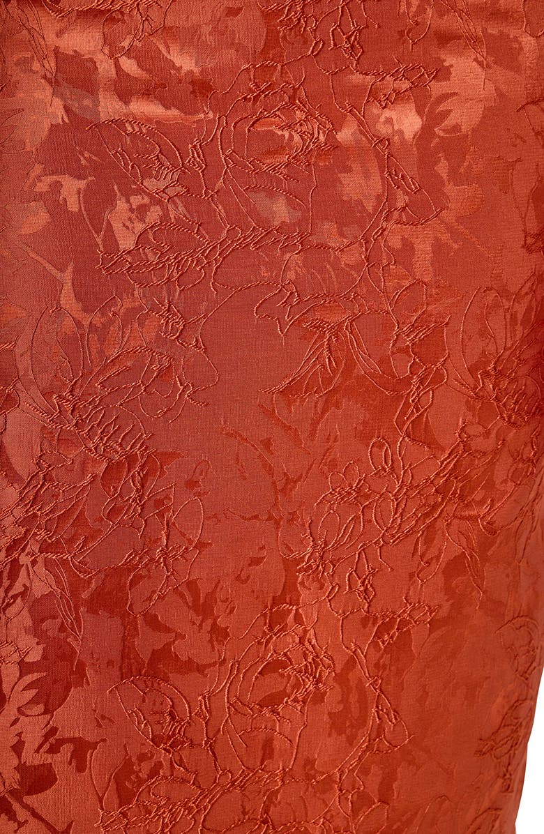 Endless Rose Floral Jacquard Halter Neck Dress, Alternate, color, Mousse