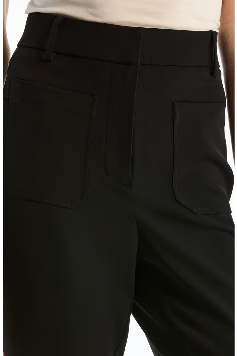 Patch Pocket Flare Leg Pants, Alternate, color, BLACK