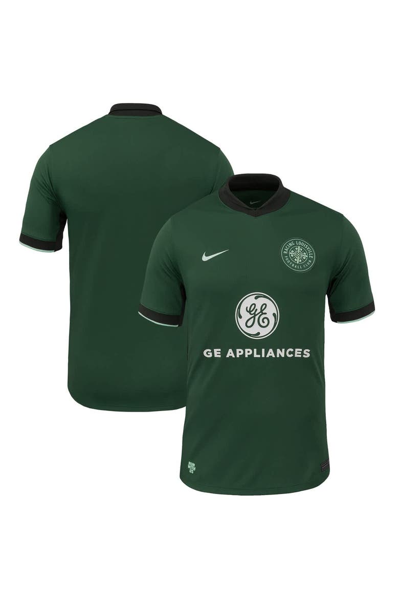 Men's Nike Forest Green Racing Louisville FC 2025 The Roots Kit Stadium Replica Jersey, Alternate, color, Forest Green