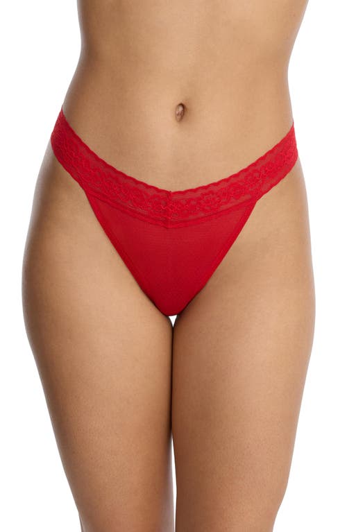 Skarlett Blue V-front Lace Thong In Red
