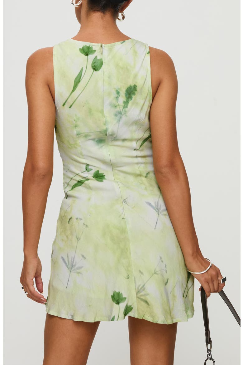 Floral Sleeveless Minidress, Alternate, color, GREEN
