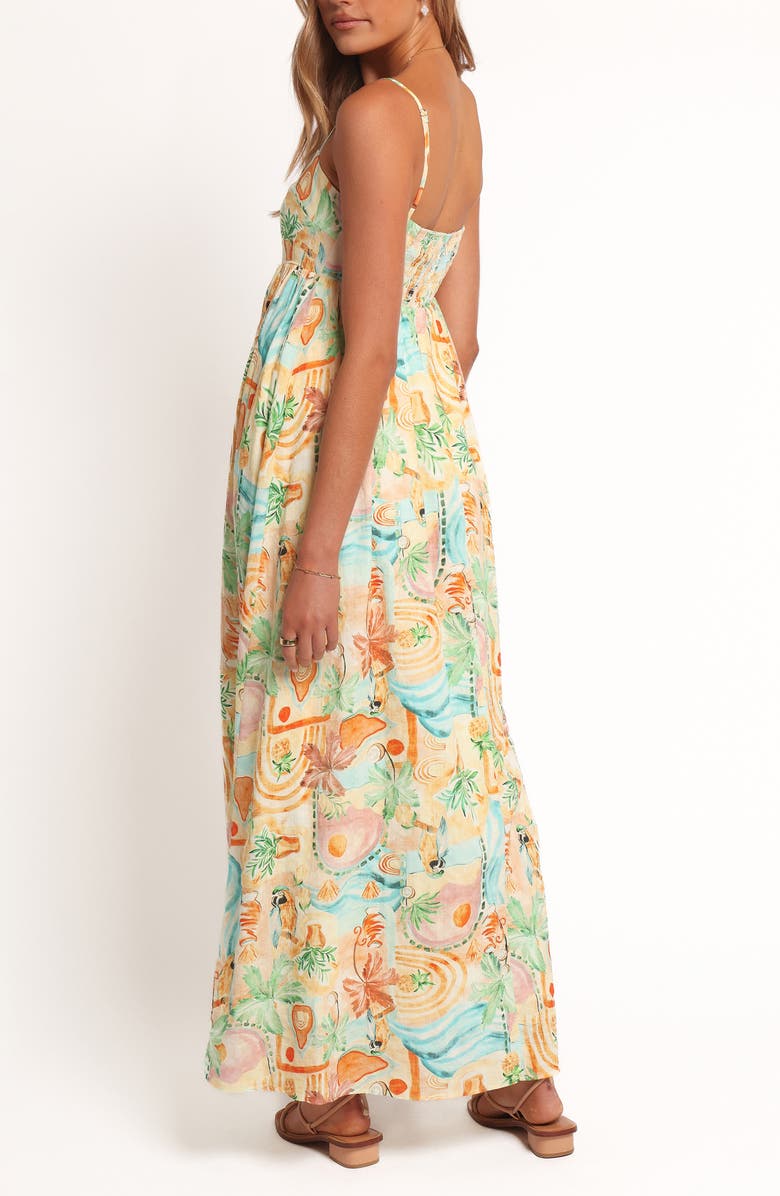 Petal & Pup Odessa Print Maxi Dress, Alternate, color, Golden Palm