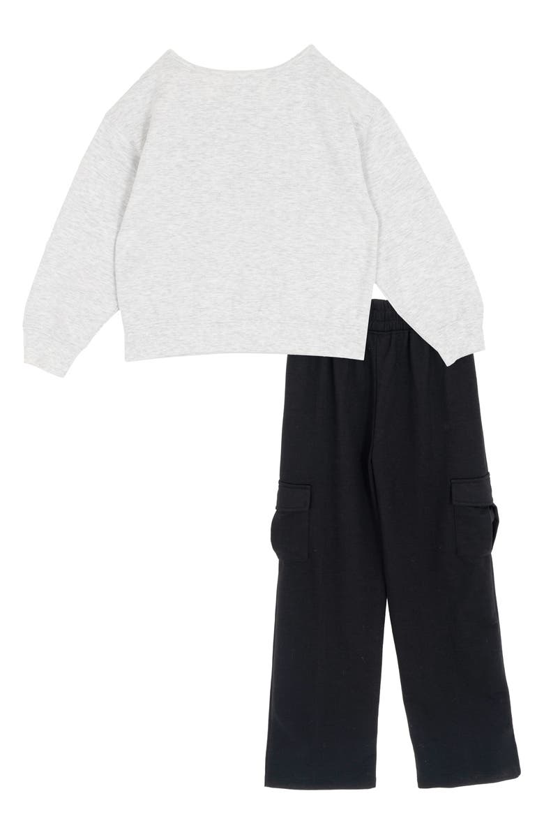 Tween Diva Kids' Varsity Bear Pullover & Cargo Pants Set, Alternate, color, Ivory