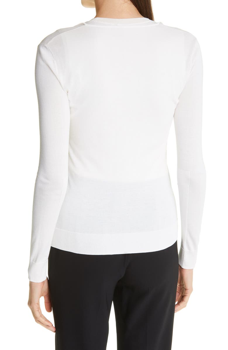 St. John Collection Fine Jersey Knit Cardigan, Alternate, color, 