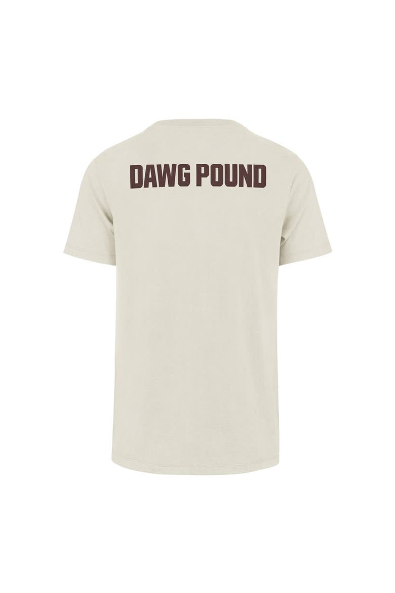 Men's '47 Cream Cleveland Browns Dawg Pound XL Backer Franklin T-Shirt, Alternate, color, Cream