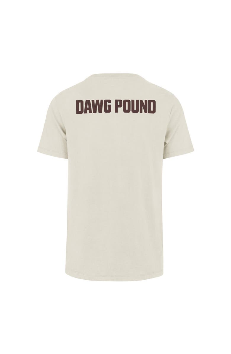'47 Men's '47 Cream Cleveland Browns Dawg Pound XL Backer Franklin T-Shirt, Alternate, color, Cream