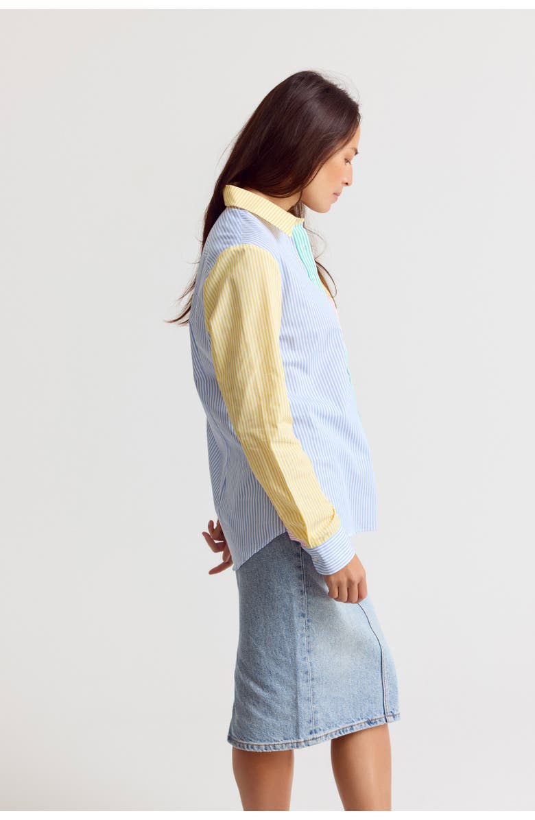 The Shirt by Rochelle Behrens The Boyfriend Shirt in Multistripe, Alternate, color, Multi Stripe