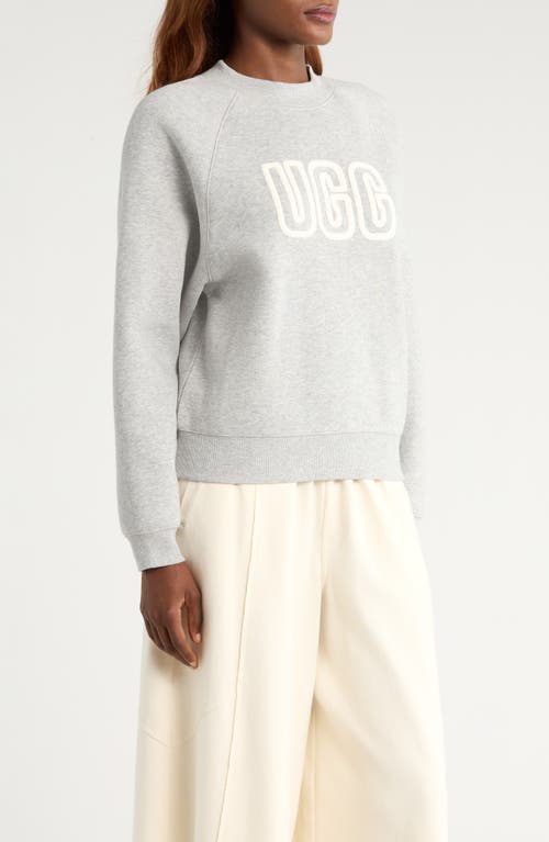 Ugg(r) Logo Crewneck Sweatshirt In Gray