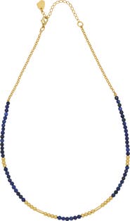 Estella Bartlett Faceted Lapis Beaded Necklace