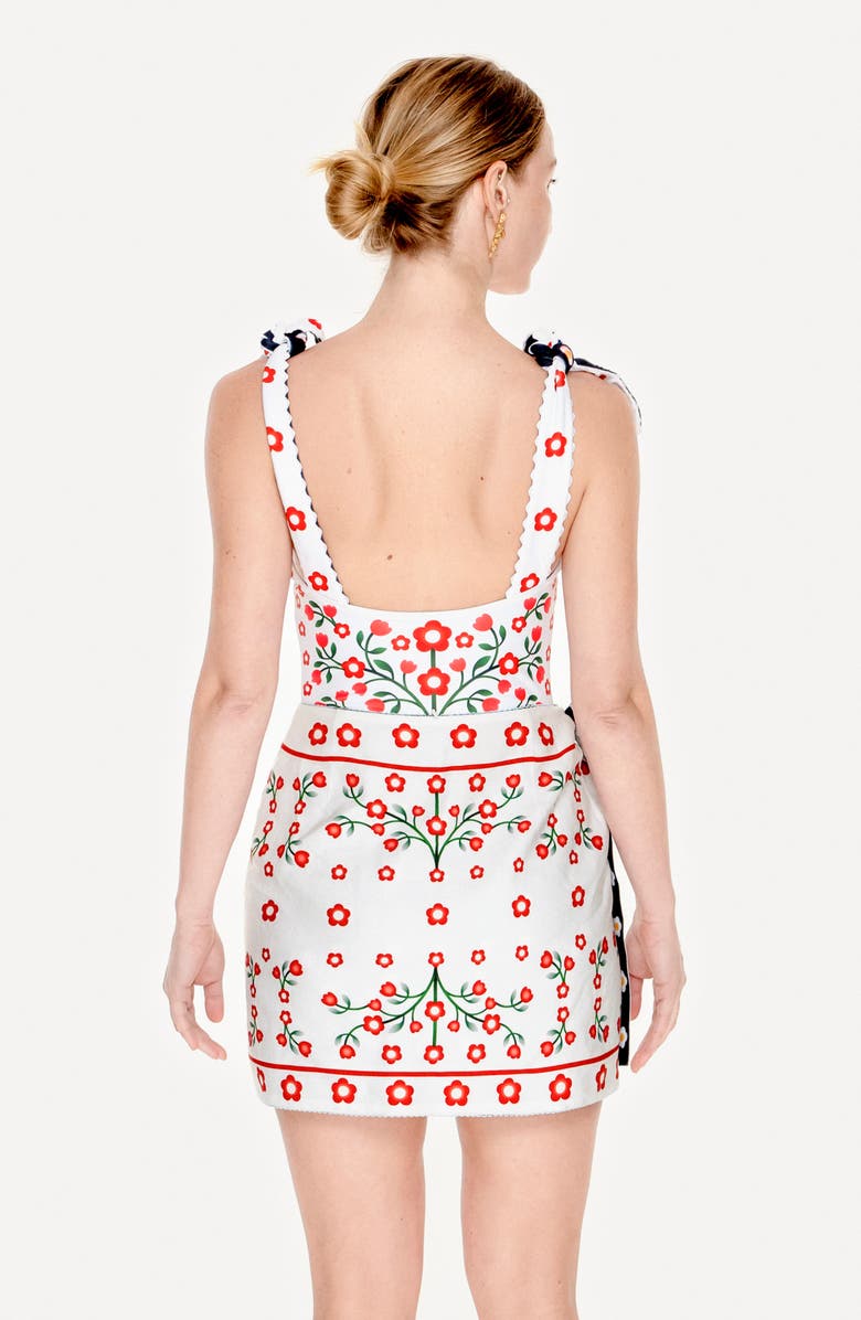 Jessie Zhao New York Swim Cover Up Skirt-Night Garden, Alternate, color, Black