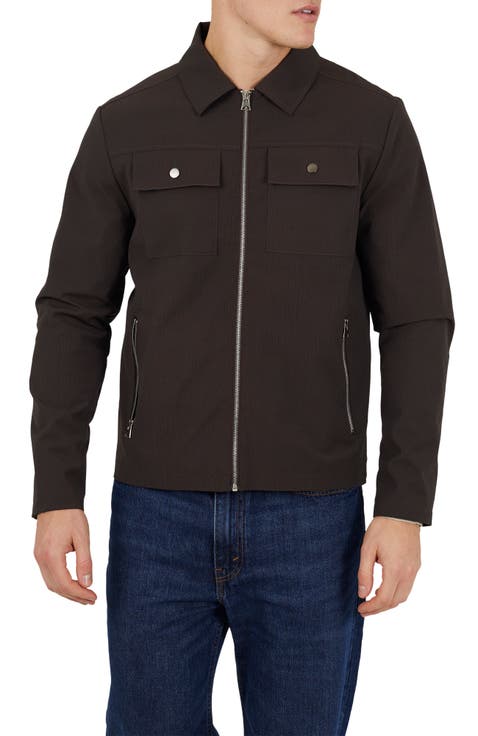 Zip-Up Collared Shacket
