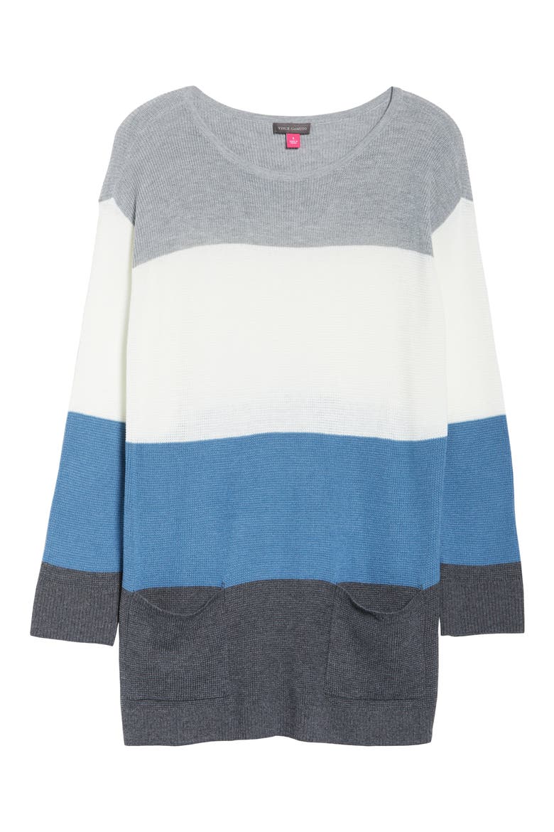 Colorblock Pocket Sweater, Alternate, color, MED HEATHER GREY