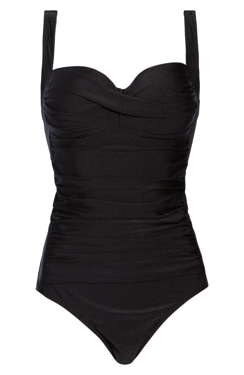 Betsey Johnson Bandeau One-Piece Swimsuit, Alternate, color, 