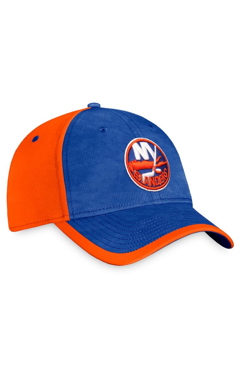 FANATICS Men's Fanatics Branded Royal/Orange New York Islanders Authentic Pro Rink Camo Flex Hat, Alternate, color, 