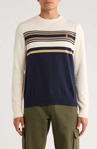 Original Penguin English Chest Stripe Crewneck Sweater