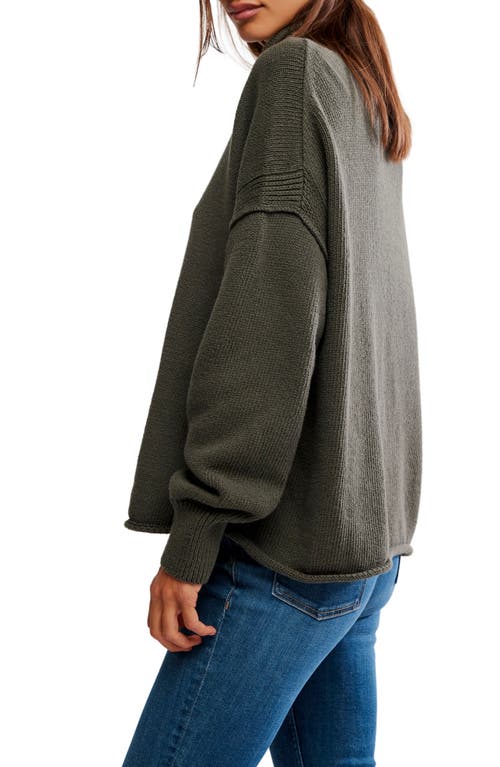 Free People Torres Turtleneck Sweater In Gray