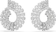 Swarovski Matrix Crystal Frontal Hoop Earrings