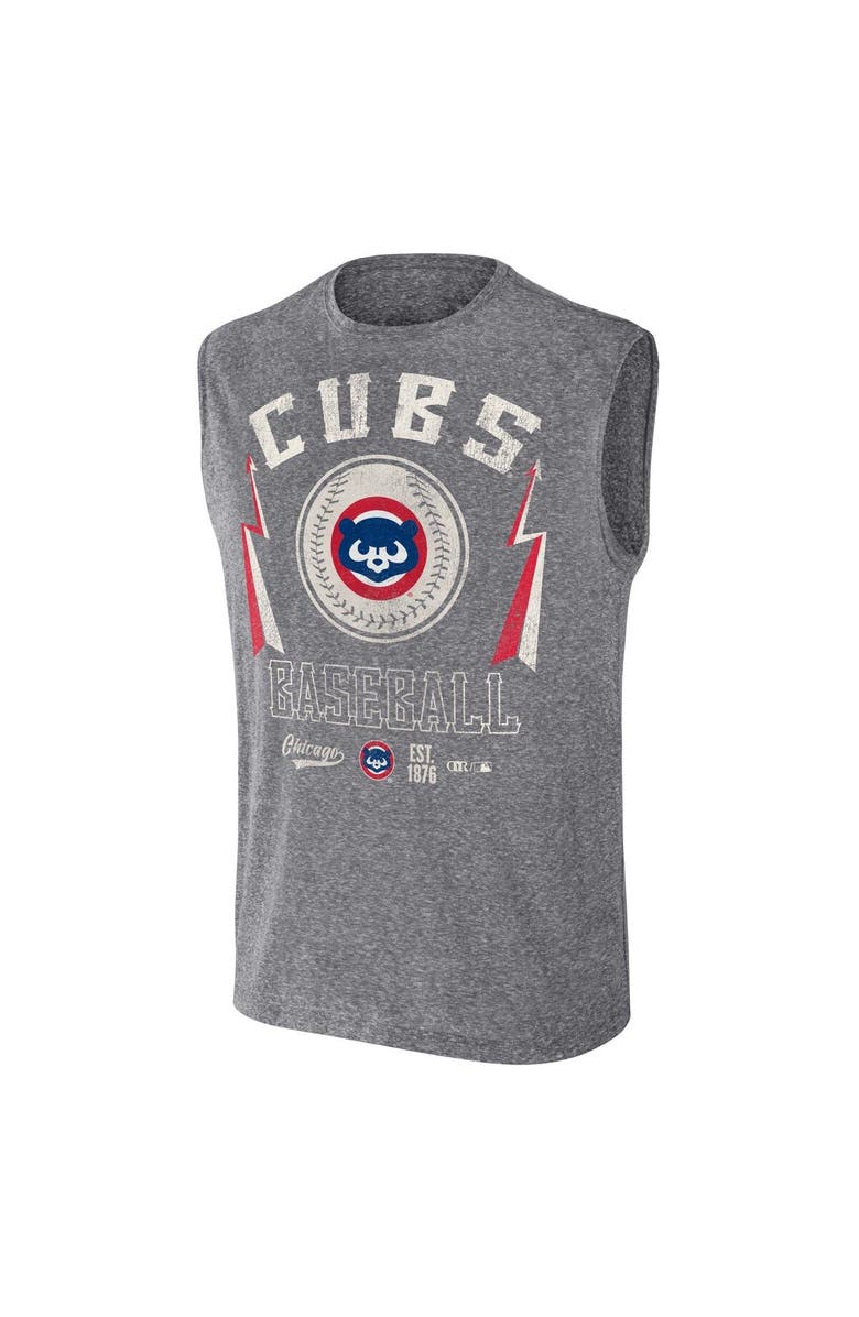 Darius Rucker Collection by Fanatics Men's Darius Rucker Collection by Fanatics Charcoal Chicago Cubs Relaxed-Fit Muscle Tank Top, Alternate, color, Charcoal