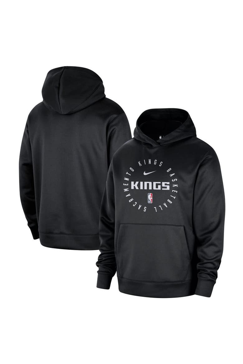 Men's Nike Black Sacramento Kings 2024/25 Spotlight On-Court Practice Performance Pullover Hoodie, Main, color, Black