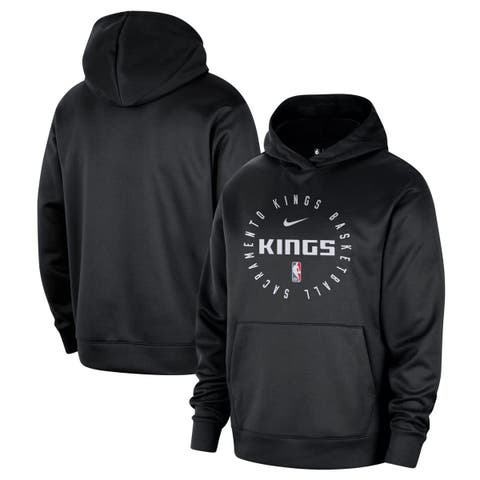 Men's Nike Black Sacramento Kings 2024/25 Spotlight On-Court Practice Performance Pullover Hoodie