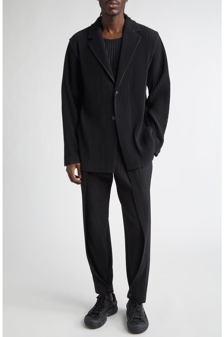 Basics Pleated Blazer, Alternate, color, BLACK