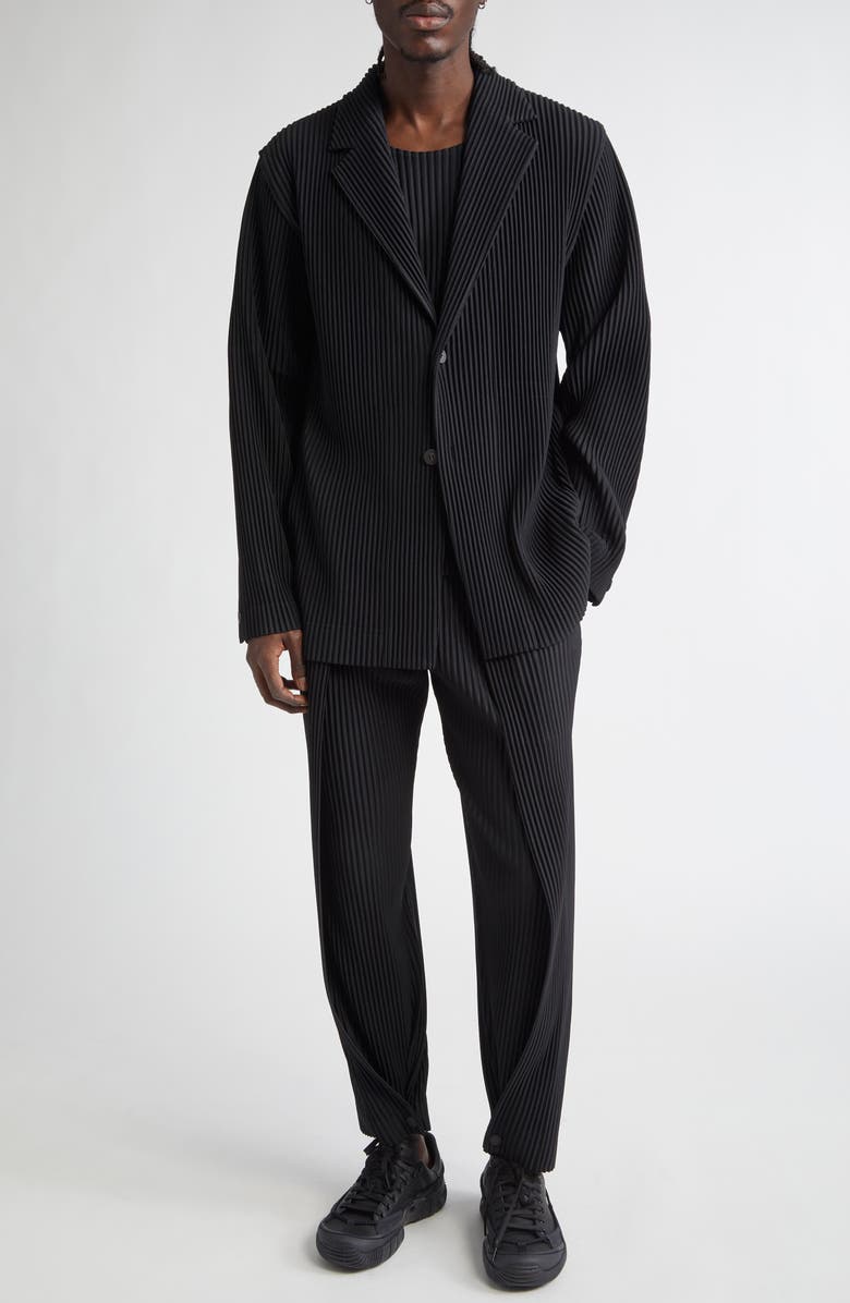 Homme Plissé Issey Miyake Basics Pleated Blazer, Alternate, color, Black