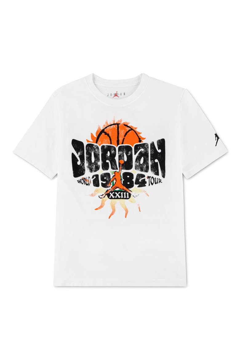Kids' MJ 1984 World Tour XXIII Graphic T-Shirt, Main, color, WHITE