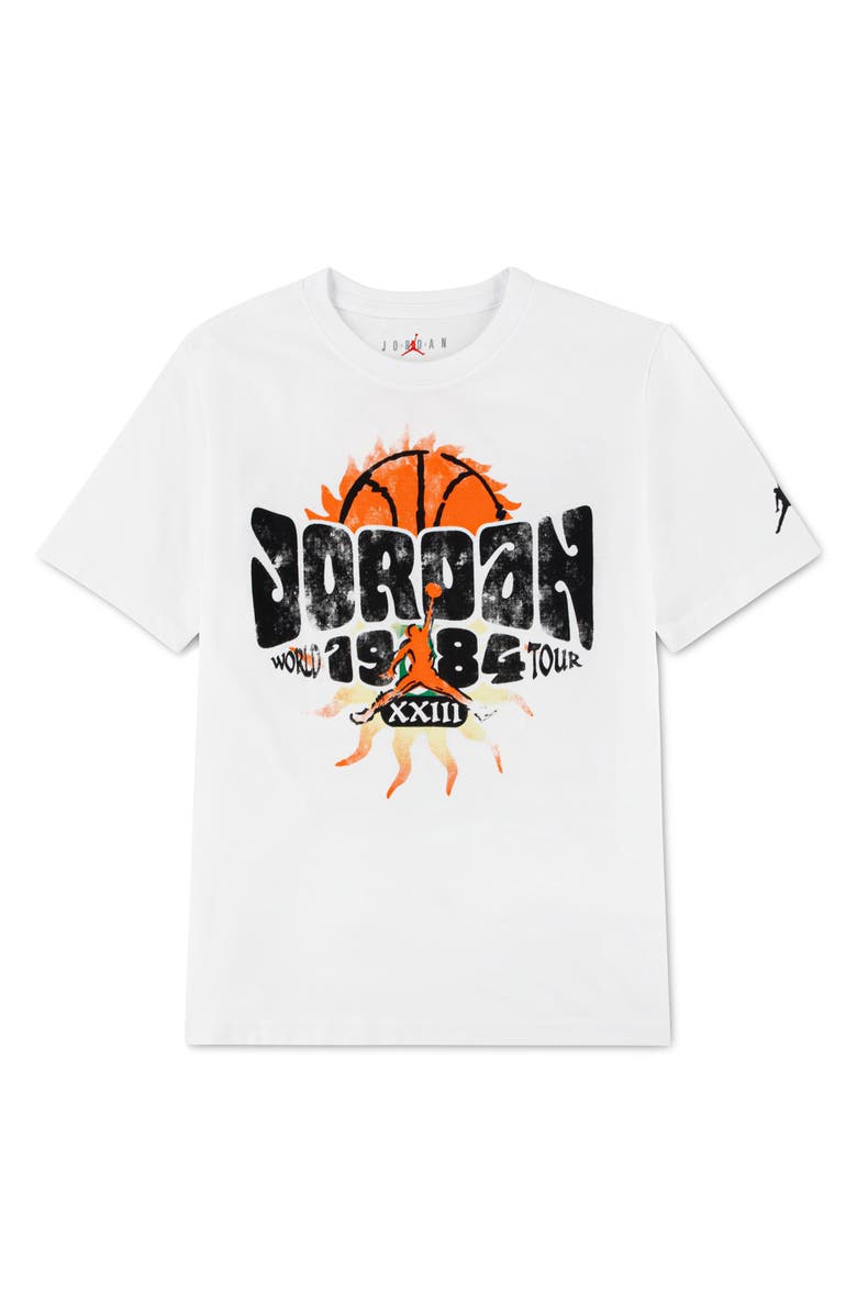 Jordan Kids' MJ 1984 World Tour XXIII Graphic T-Shirt, Main, color, White