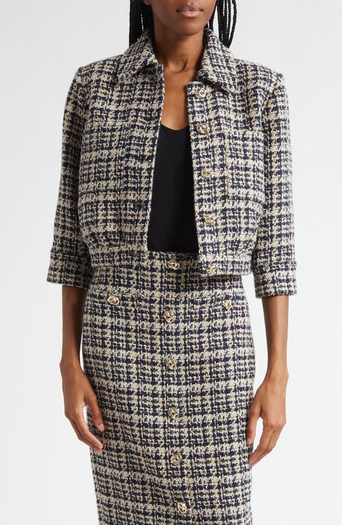 Jia Crop Tweed Jacket