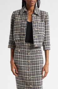 L'AGENCE Jia Crop Tweed Jacket