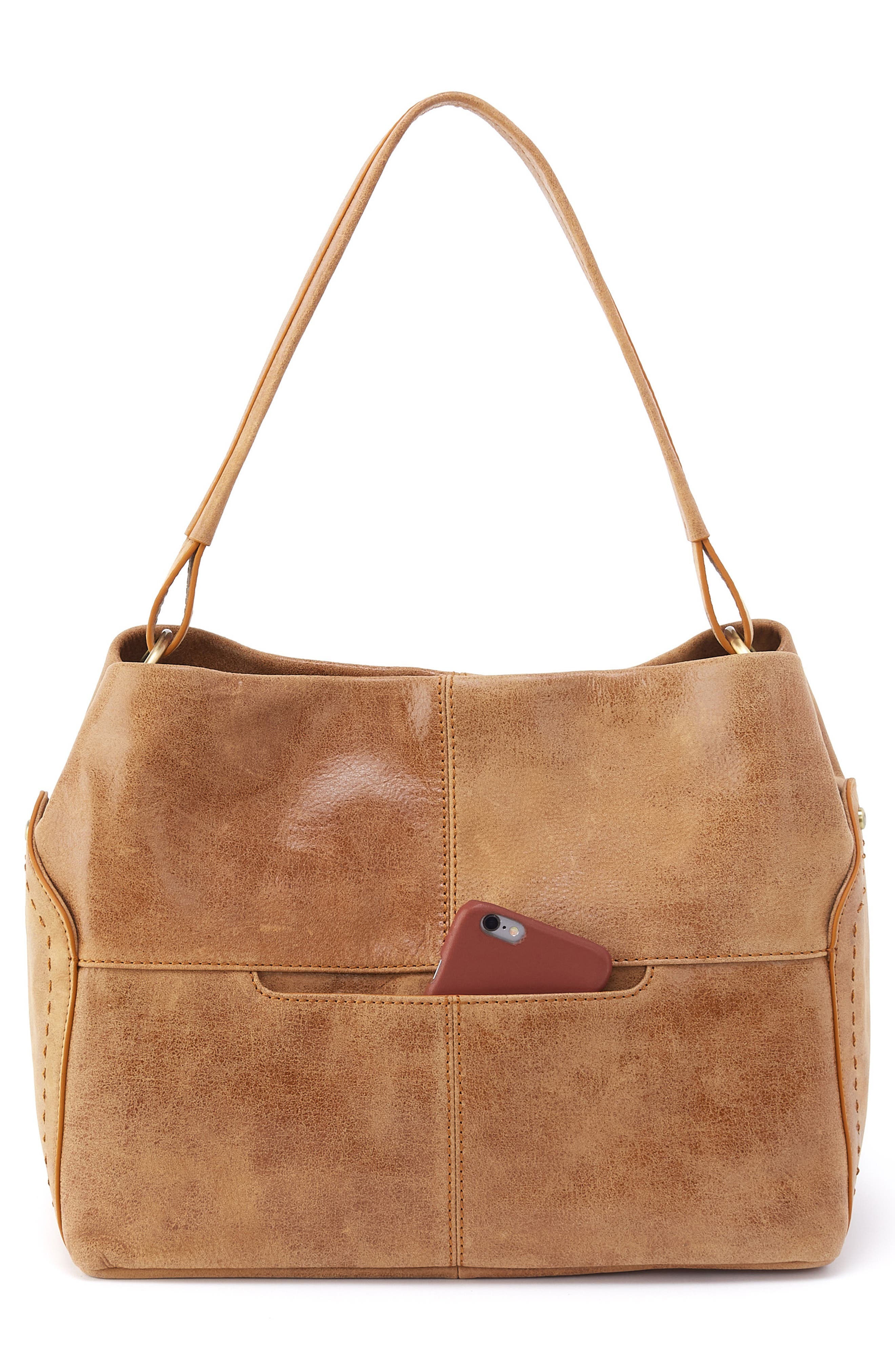 Seneca Leather Shoulder Bag, Alternate, color, WHISKEY