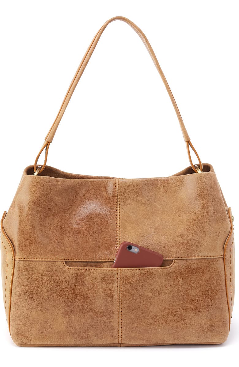 HOBO Seneca Leather Shoulder Bag, Alternate, color, Whiskey