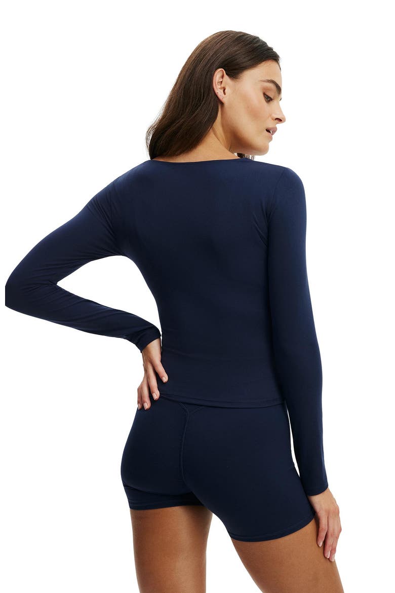 Women's Active Ultra Soft Scoop Neck Long Sleeve, Alternate, color, Prep Sport Navy